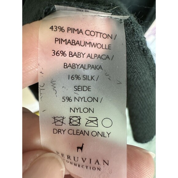 Peruvian Connection Alpaca Dress Women’s Small Dark Green 3/4 Sleeves Midi - Picture 4 of 13